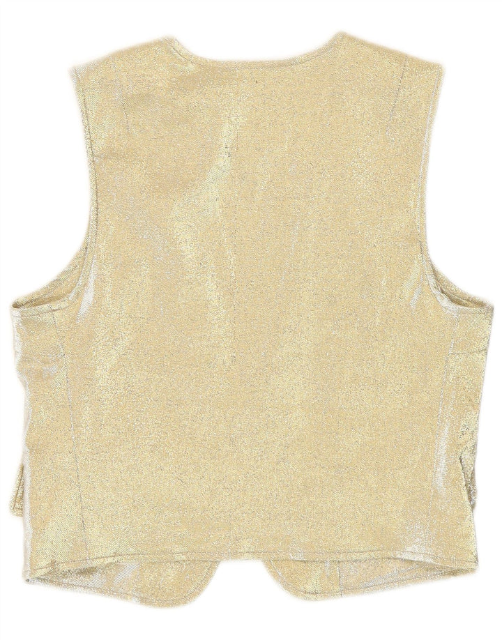 Женский жилет Levi's UK 10, маленький, золотистый, хлопок, вестерн