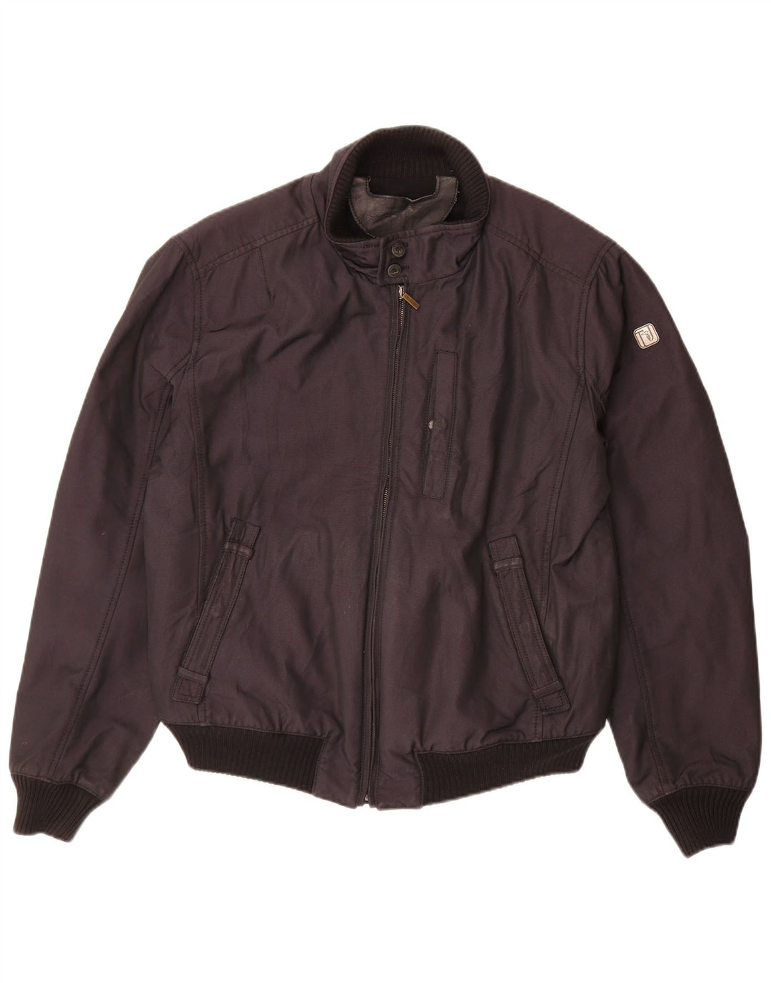 TRUSSARDI JEANS Мужской бомбер IT 52 XL Черный Полиэстер