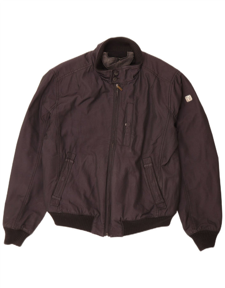 TRUSSARDI JEANS Мужской бомбер IT 52 XL Черный Полиэстер