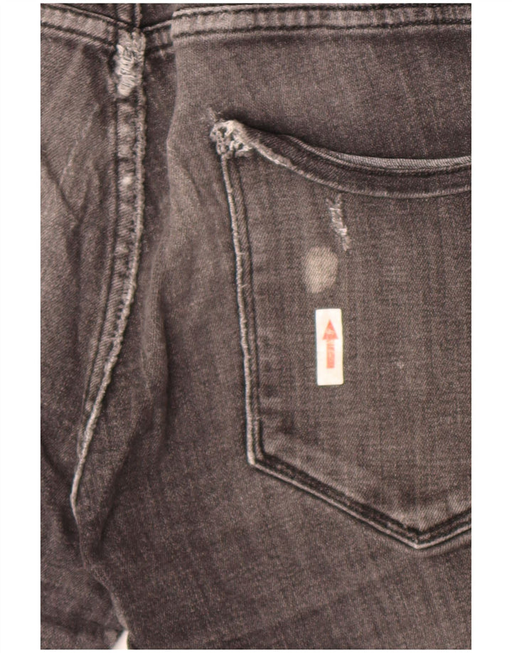 Jack & Jones Мужские джинсовые шорты с потертостями, маленькие, серые, хлопок, W30