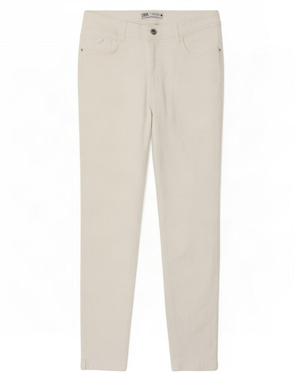 Женские джинсы скинни Zara EU 44 XL W34 L27 белые