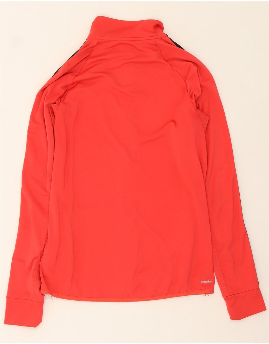 ADIDAS Womens Climalite Tracksuit Top Jacket UK 8/10 Small Red Polyester Vintage Adidas and Second-Hand Adidas from Messina Hembry 