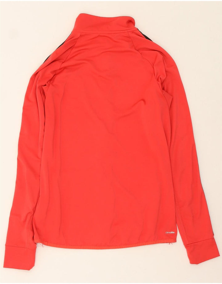 ADIDAS Womens Climalite Tracksuit Top Jacket UK 8/10 Small Red Polyester Vintage Adidas and Second-Hand Adidas from Messina Hembry 