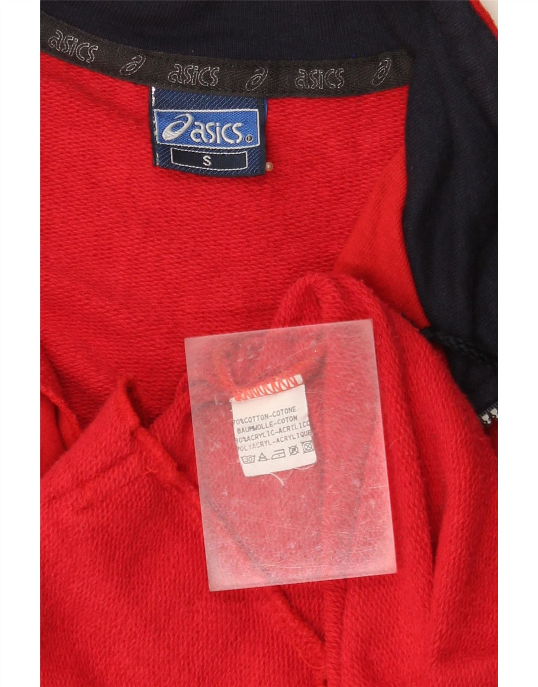 Мужской спортивный костюм с графическим рисунком ASICS, маленькая красная хлопковая куртка