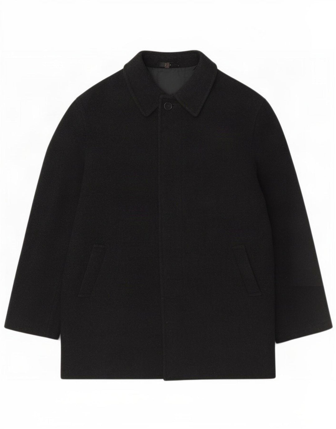 Мужское пальто Zara UK 42 XL, черное шерстяное