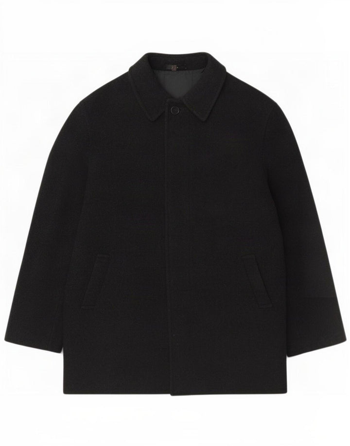 Мужское пальто Zara UK 42 XL, черное шерстяное