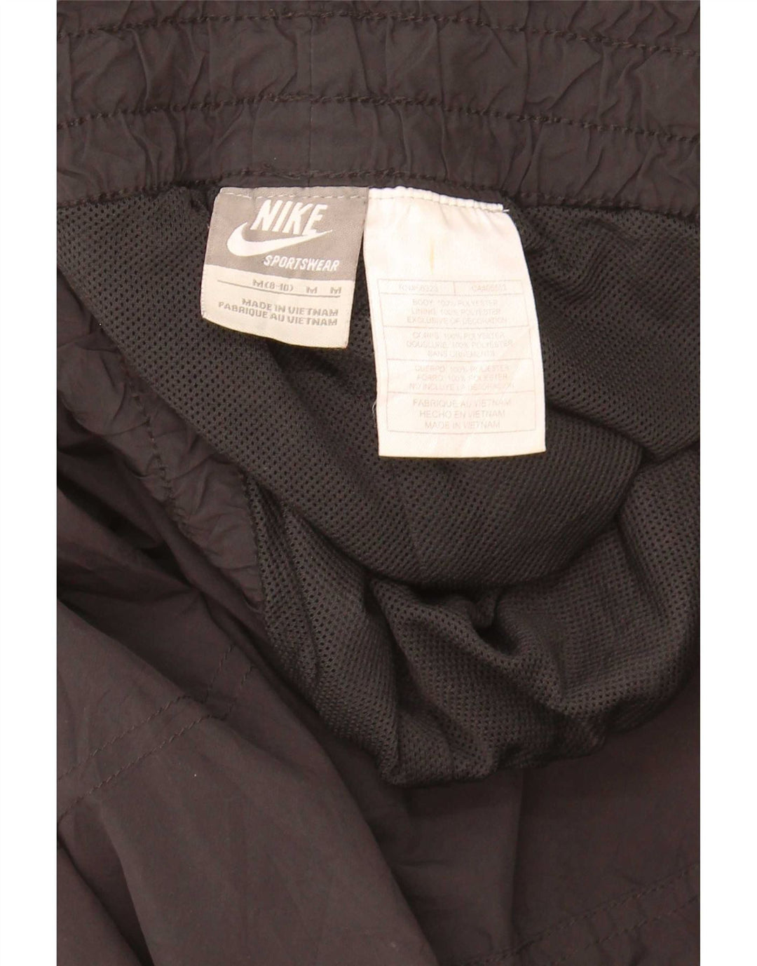 Женские спортивные брюки Nike, США, 8/10, средний черный, полиэстер с цветными блоками