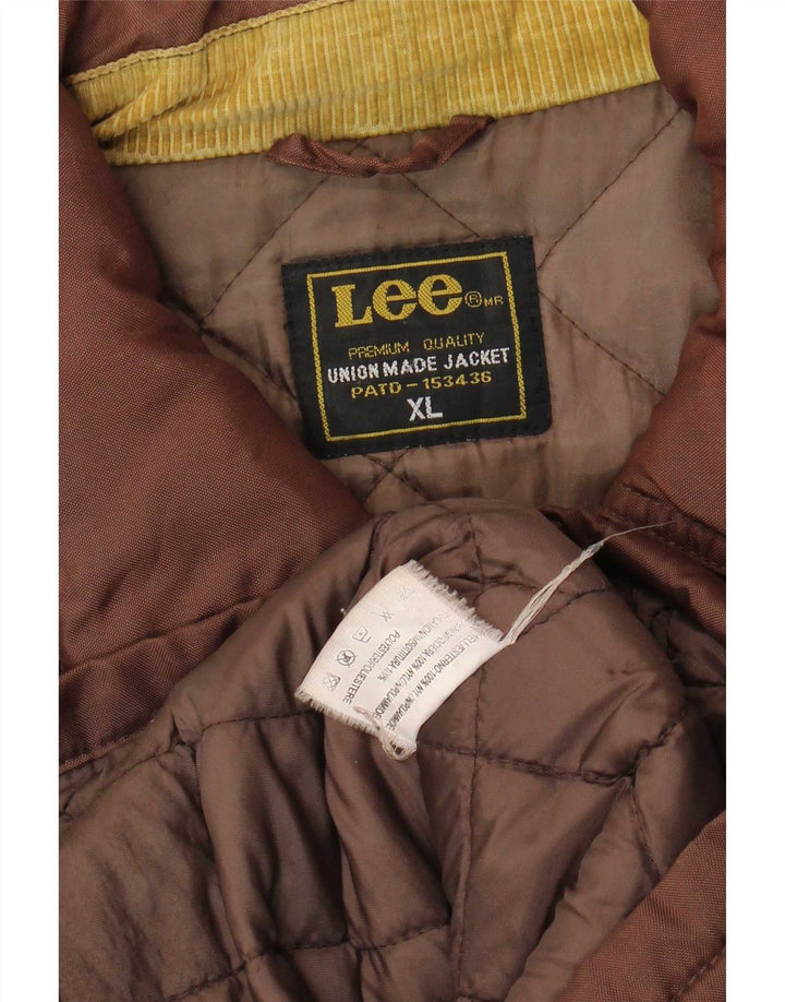 Мужская стеганая куртка Lee UK 42 XL коричневый нейлон