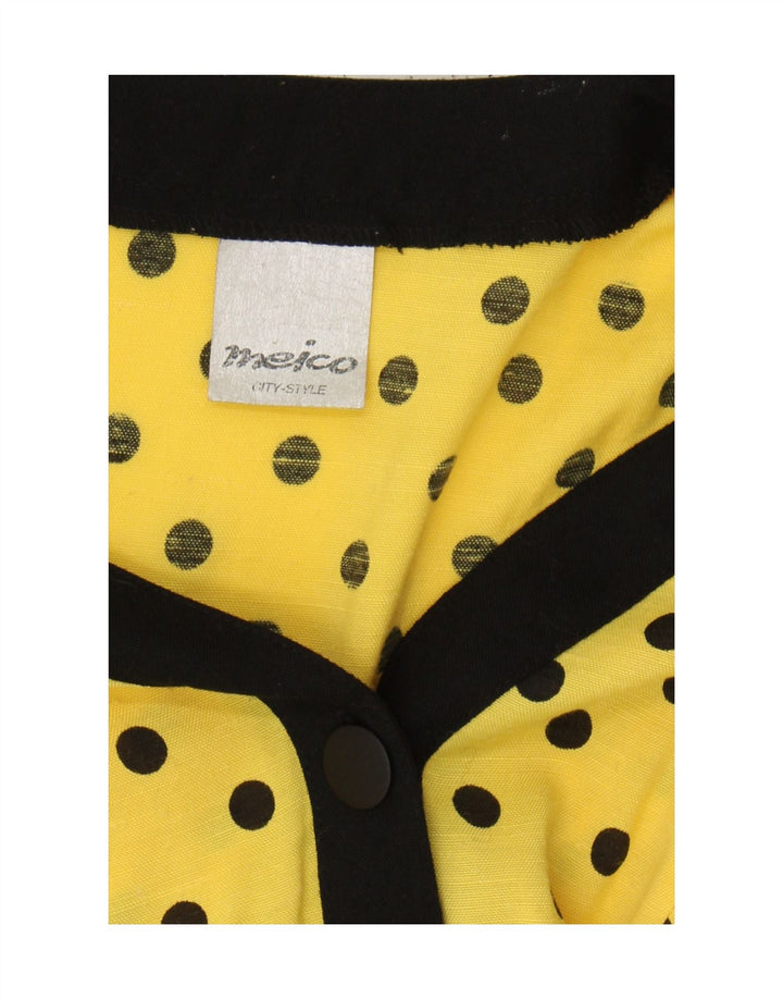 Женский пиджак Meico с рукавом 3/4, Великобритания 12, средний желтый полиэстер