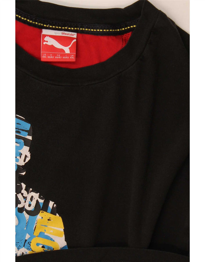 Мужская футболка с рисунком Puma 2XL, черная