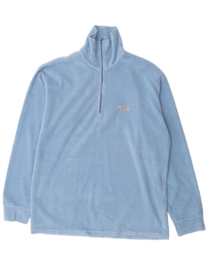 Мужской флисовый джемпер FILA с воротником на молнии XL, синий полиэстер