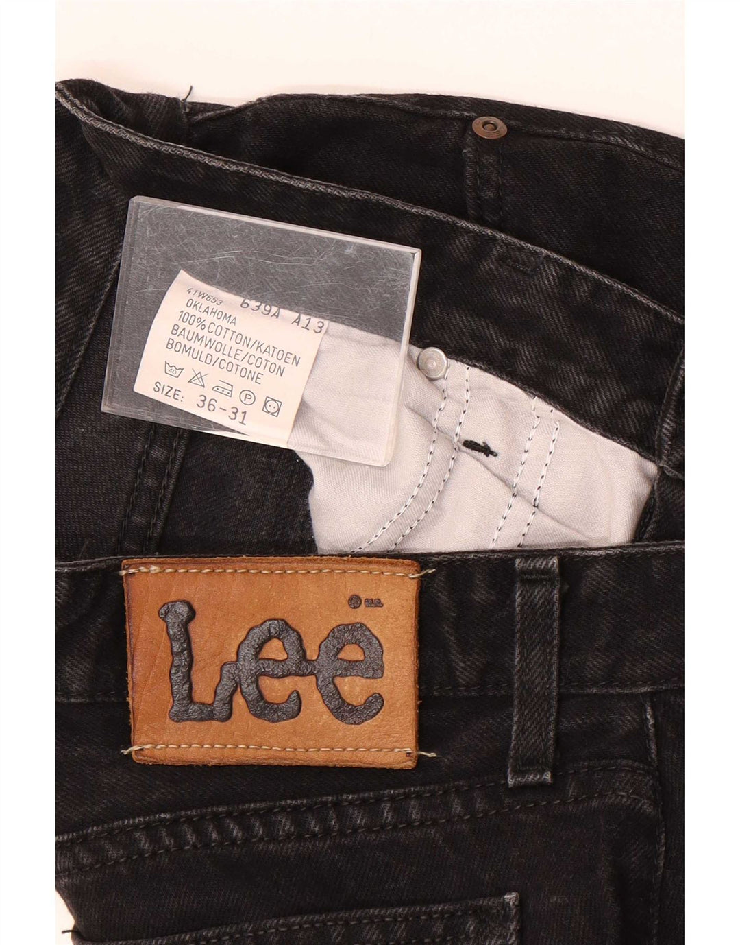 Мужские зауженные джинсы Lee W36 L31, черный хлопок