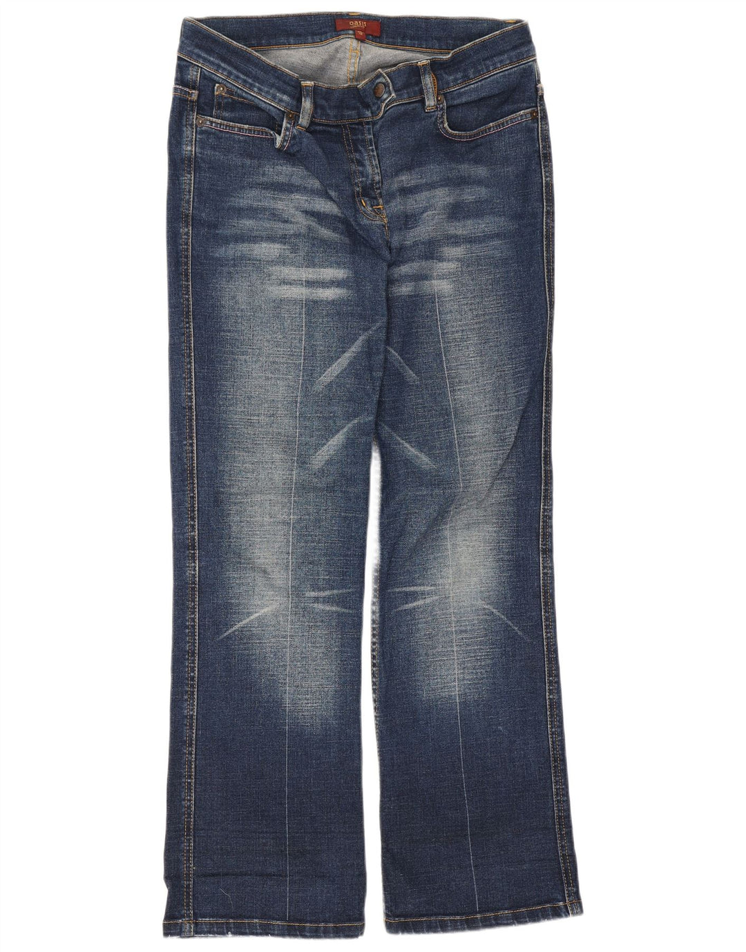 Женские джинсы Oasis Bootcut UK 12, средние W30 L27, синие, хлопок
