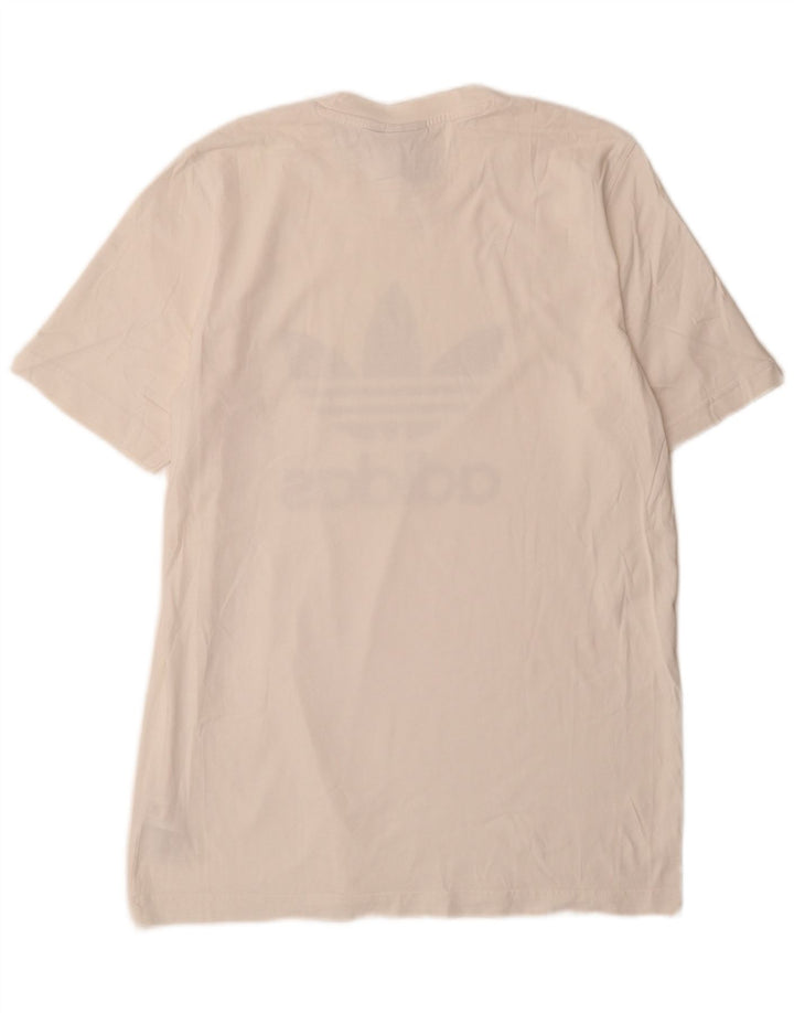 Adidas Мужская футболка с рисунком Топ среднего размера, белый хлопок