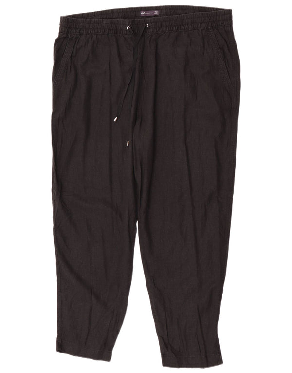 Женские повседневные зауженные брюки Marks & Spencer UK 22 3XL W44 L29 черные