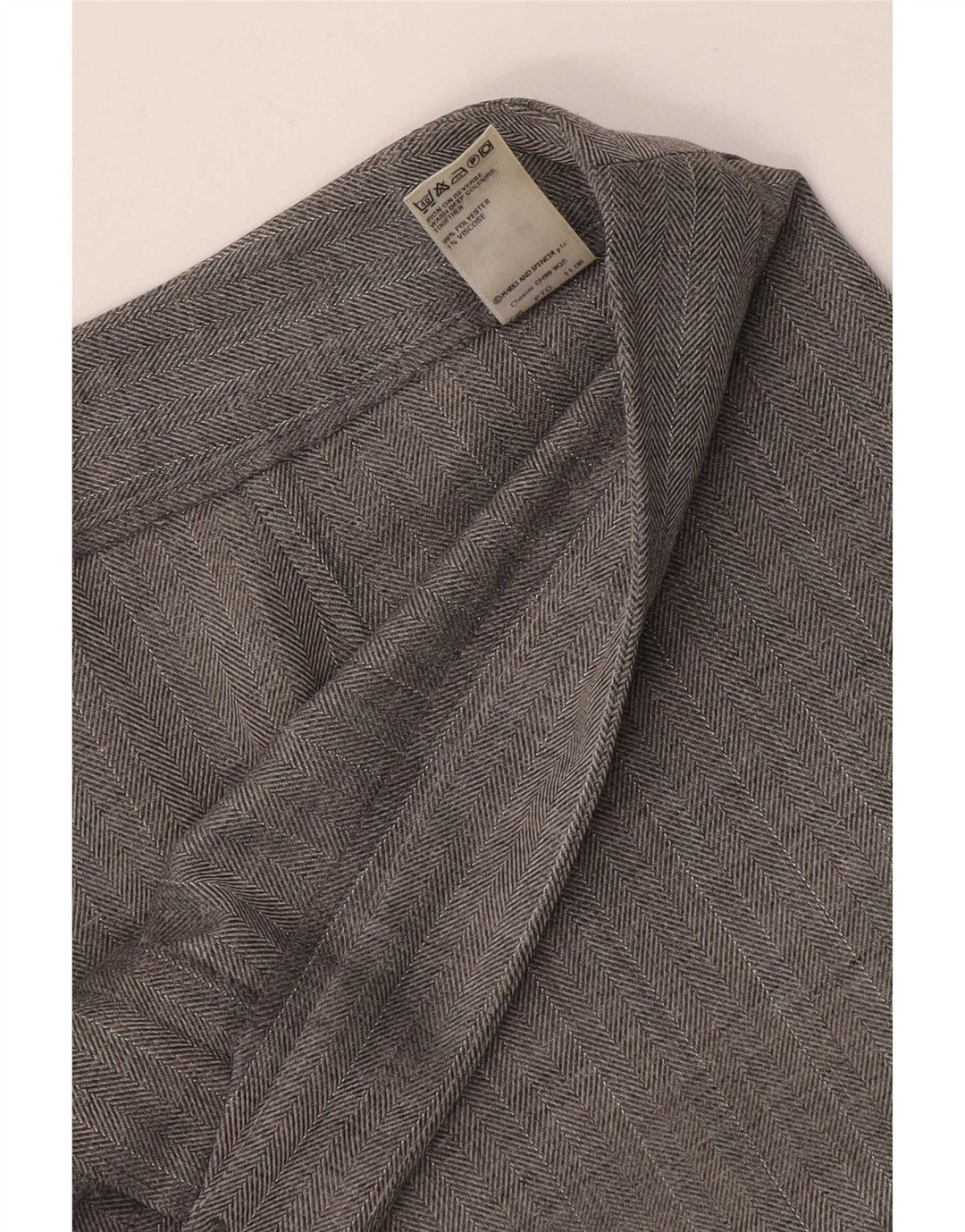 Женские костюмные брюки Marks & Spencer UK 14 Medium W32 L28 Серые с узором «елочка»