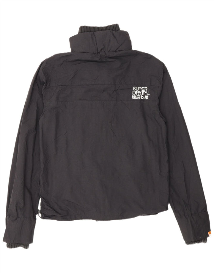 Женская ветровка Superdry с графическим рисунком UK 14, средний черный нейлон