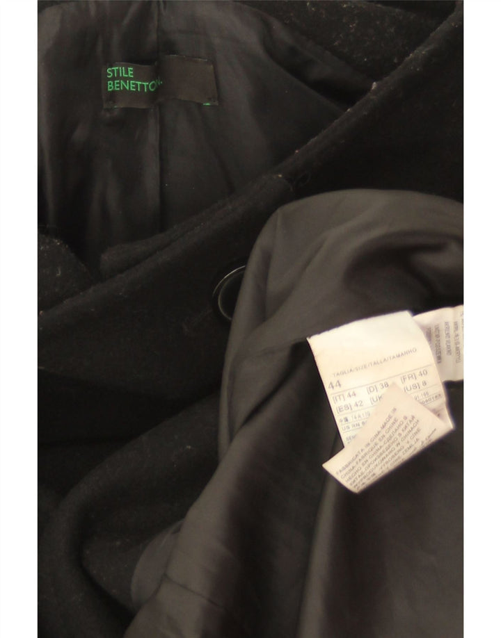 Женское пальто Benetton IT 44 Medium Black Wool