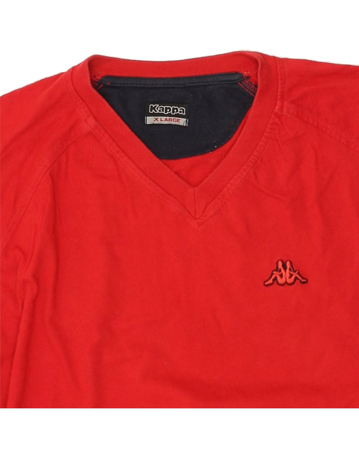 KAPPA Mens T-Shirt Top XL Red Cotton | Vintage Kappa | Thrift | Second-Hand Kappa | Used Clothing | Messina Hembry 