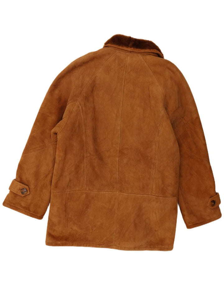 Винтажная мужская дубленка IT 54 2XL Коричневый
