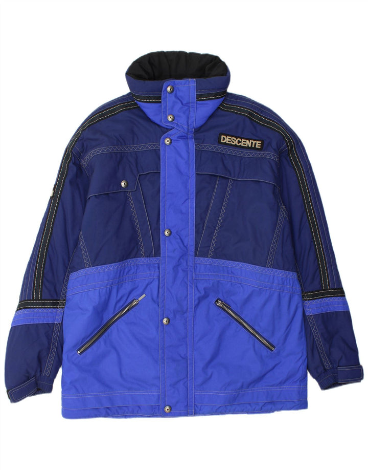 Мужская лыжная куртка Descente IT 54 2XL синяя с цветными блоками, полиамид