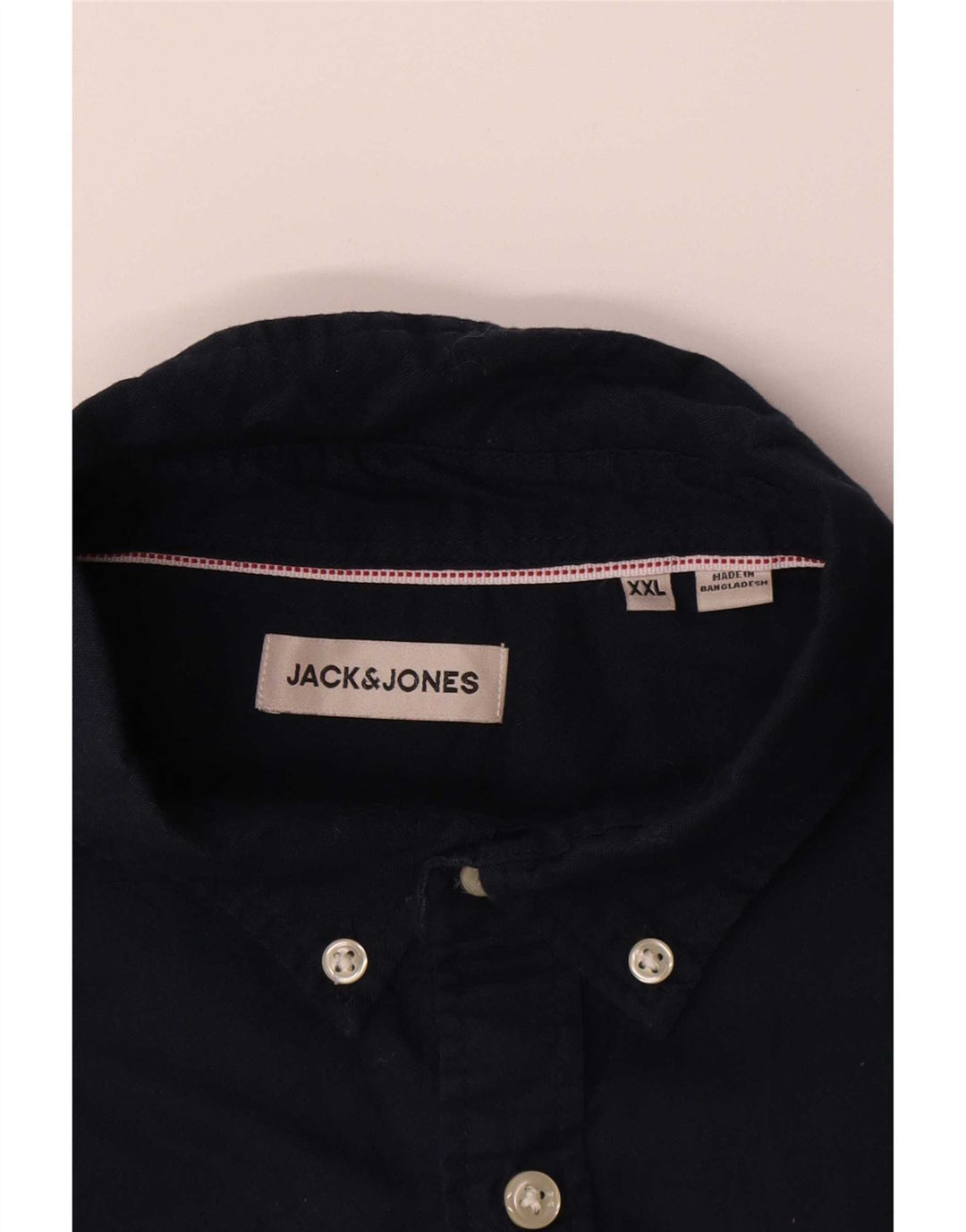 Мужская рубашка Jack & Jones 2XL темно-синяя, хлопок