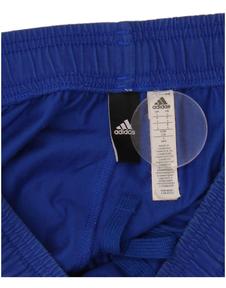 Мужские спортивные брюки Adidas, большие синие хлопковые