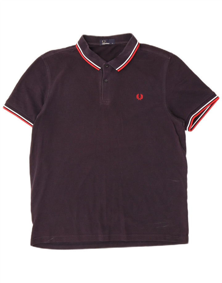 Мужская рубашка-поло Fred Perry XL, темно-синяя, хлопок