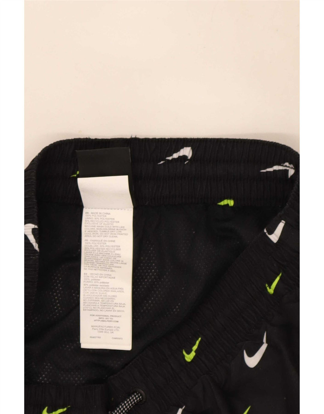 Мужские спортивные шорты с рисунком Nike, маленькие черные, из полиэстера
