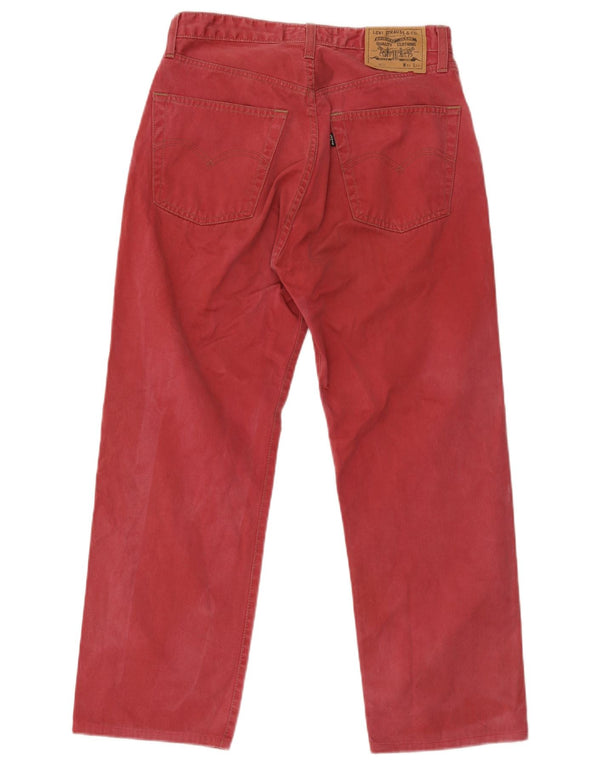Мужские прямые джинсы Levi's 401 W31 L26 красные, хлопок