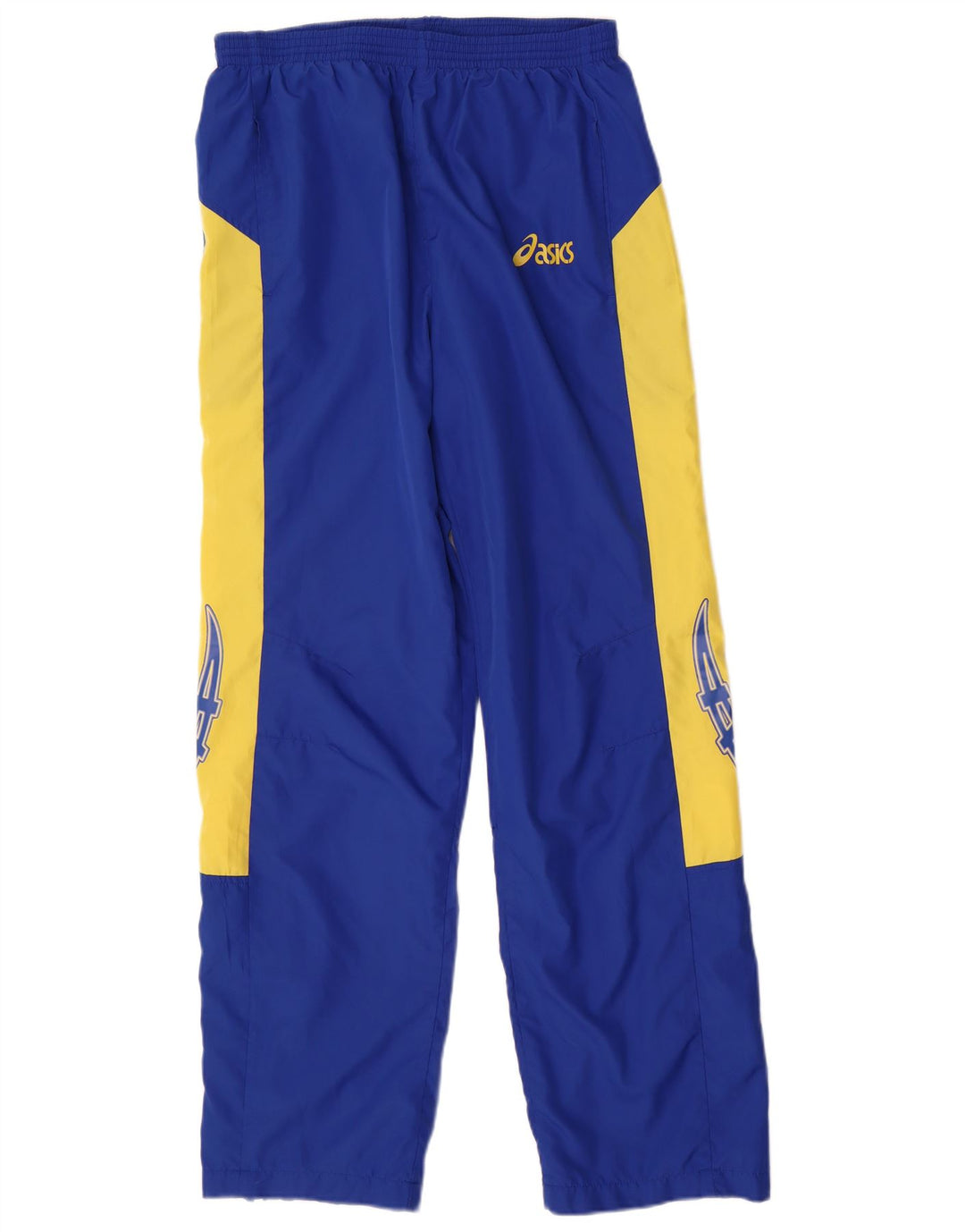 Мужской спортивный костюм Asics с рисунком, большой синий полиэстер с цветными блоками