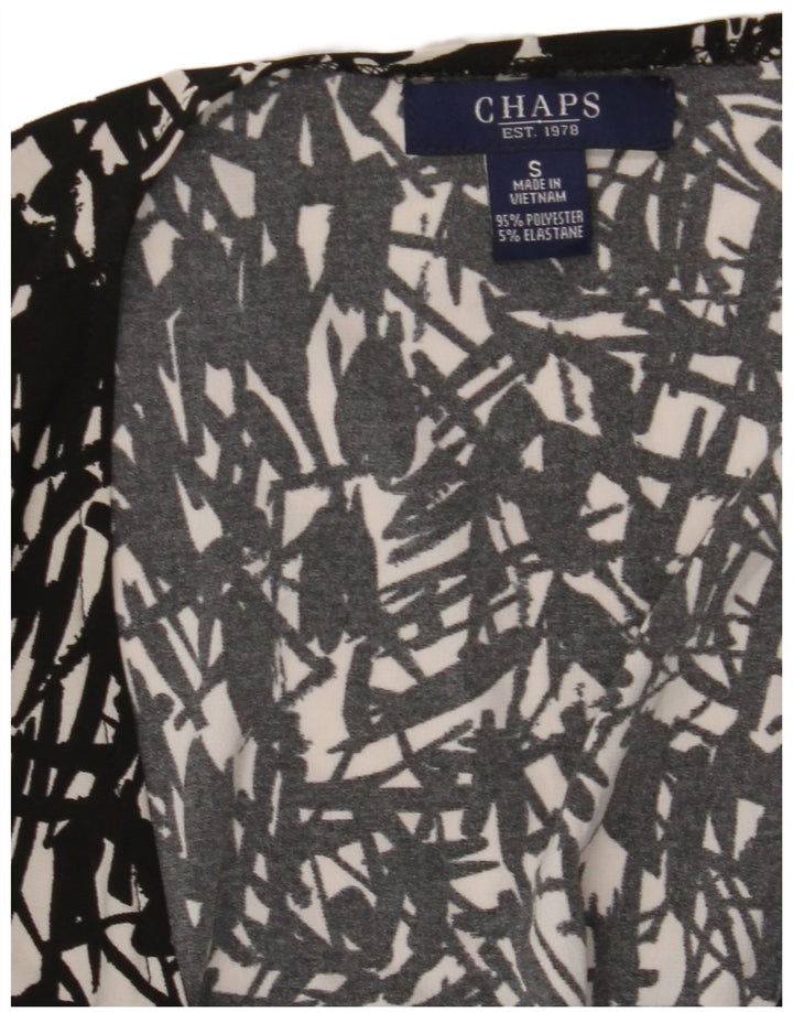 Женское платье макси CHAPS UK 10, маленькое черное полиэстер с геометрическим рисунком