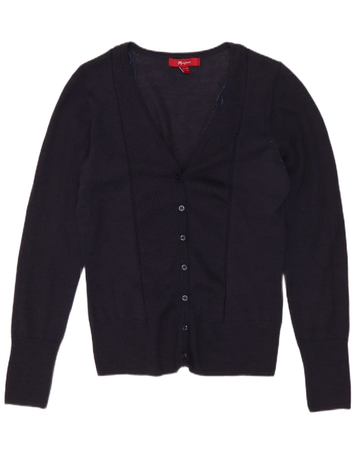 Женский кардиган Monsoon UK 12, средний темно-синий из мериносовой шерсти