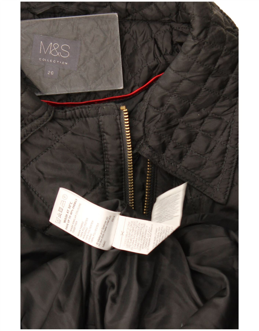 Женская стеганая куртка Marks & Spencer UK 26 XL, черный полиэстер