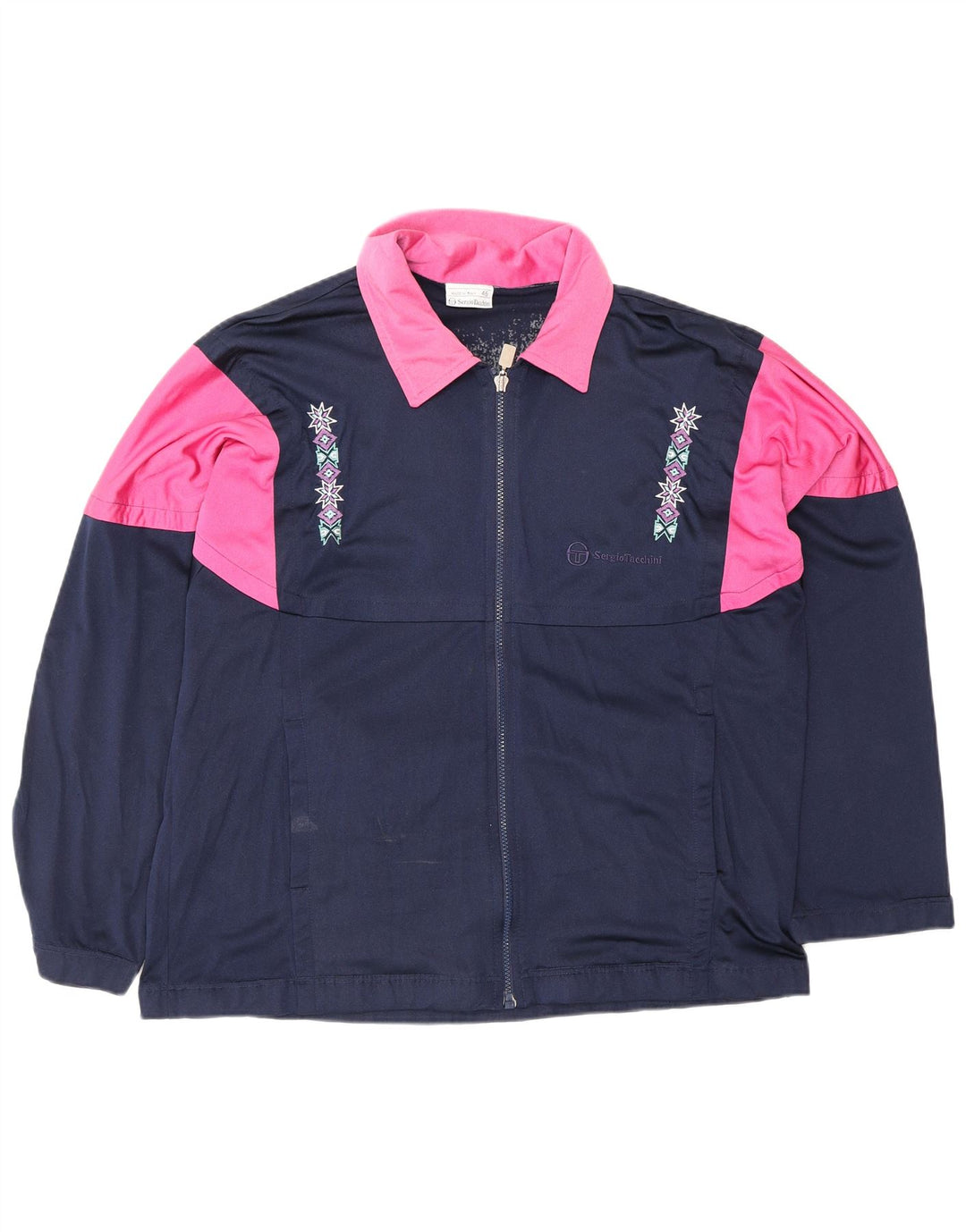 SERGIO TACCHINI Мужская спортивная куртка с графическим рисунком, маленькая темно-синяя куртка