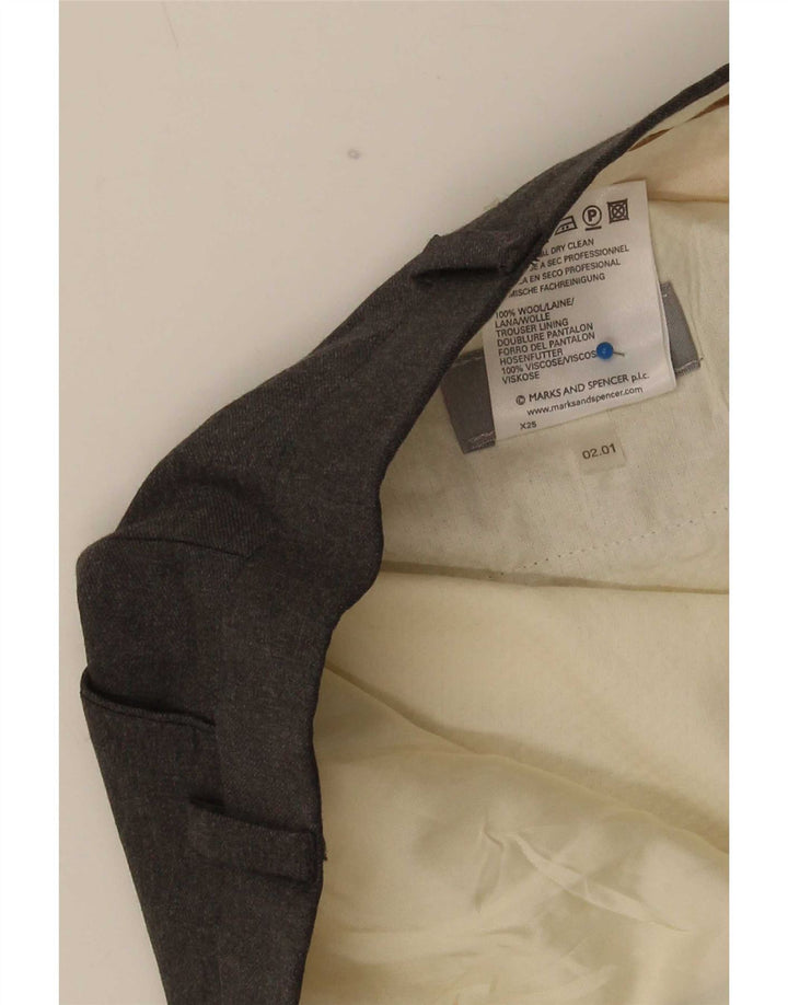 Мужские укороченные брюки Marks & Spencer W36 L24, серая шерсть