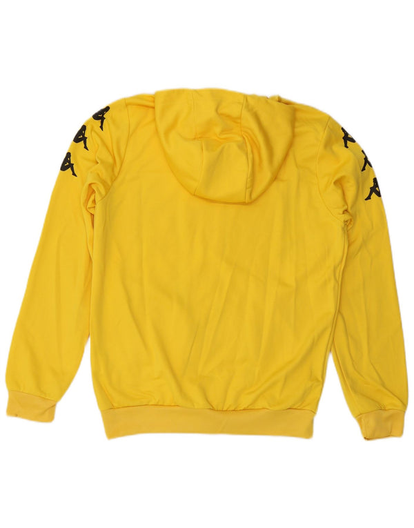 Kappa Mens DM 84 Cerveteri Свитер с капюшоном и молнией с рисунком, маленький желтый