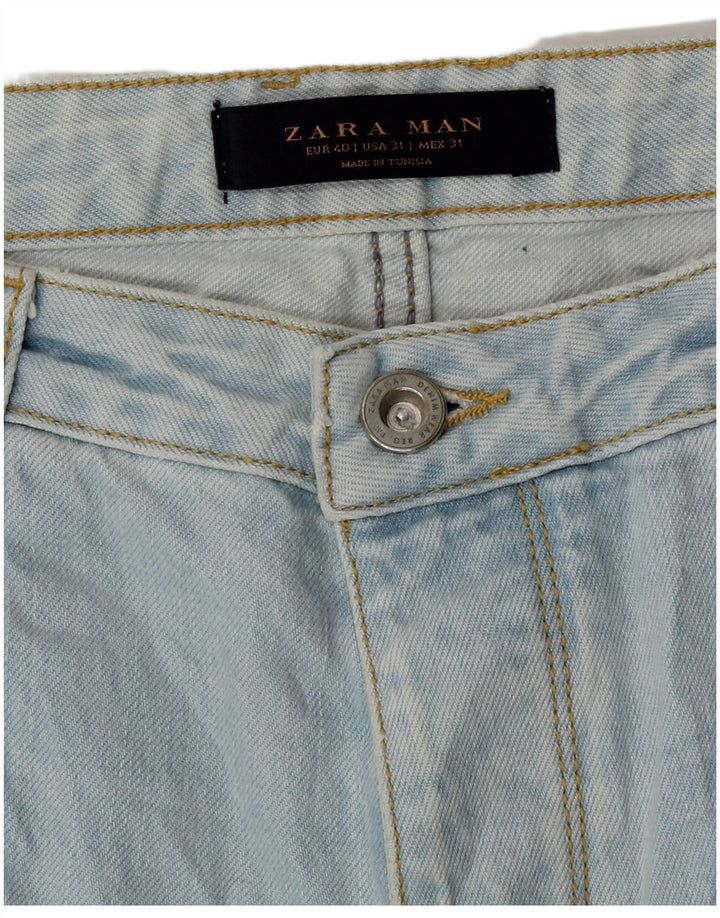 Мужские прямые джинсы Zara EU 40 Medium W31 L33, синие, хлопок