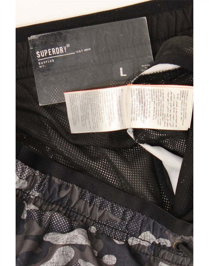 Мужские шорты для плавания Superdry, большие разноцветные камуфляжные шорты из полиэстера