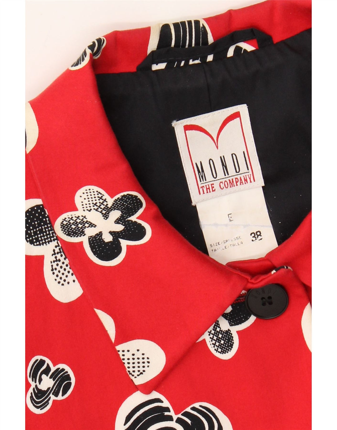 Mondi Мужской пиджак на 4 пуговицах EU 38 Средний красный с цветочным принтом