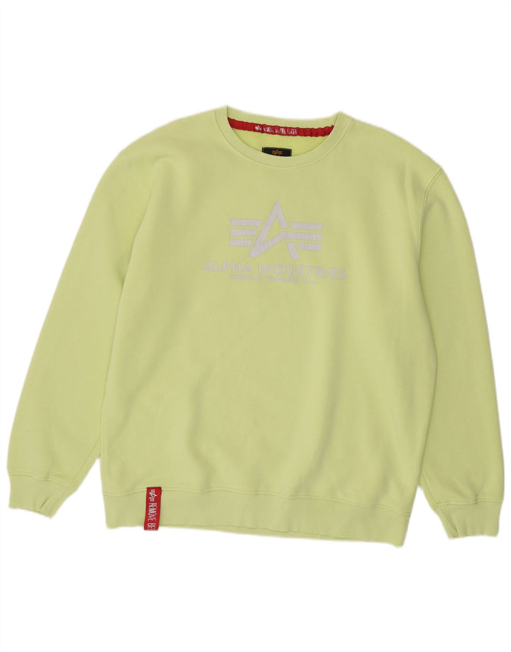 Мужской свитшот с рисунком Alpha Industries XL зеленый