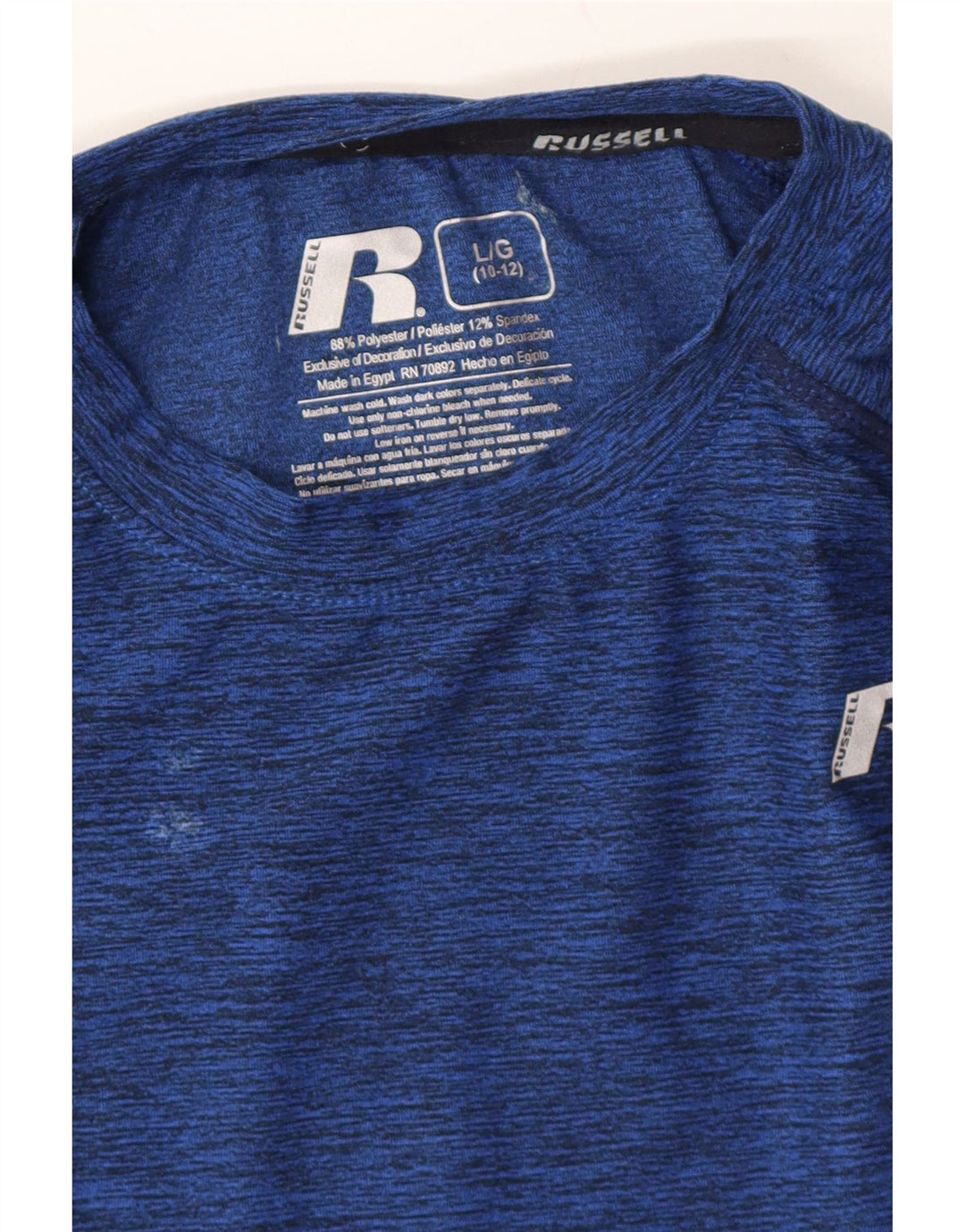 RUSSELL ATHLETIC Boys Top Long Sleeve 10-11 Years Large Navy Blue Vintage Russell Athletic and Second-Hand Russell Athletic from Messina Hembry 