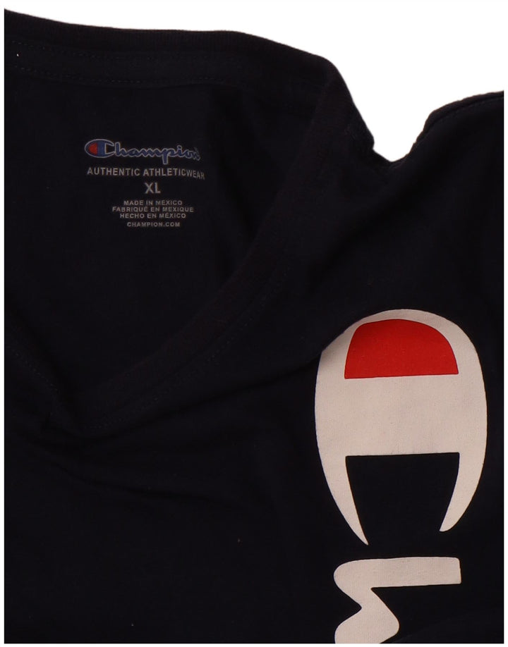 Женская футболка с рисунком CHAMPION Top UK 18 XL Темно-синяя