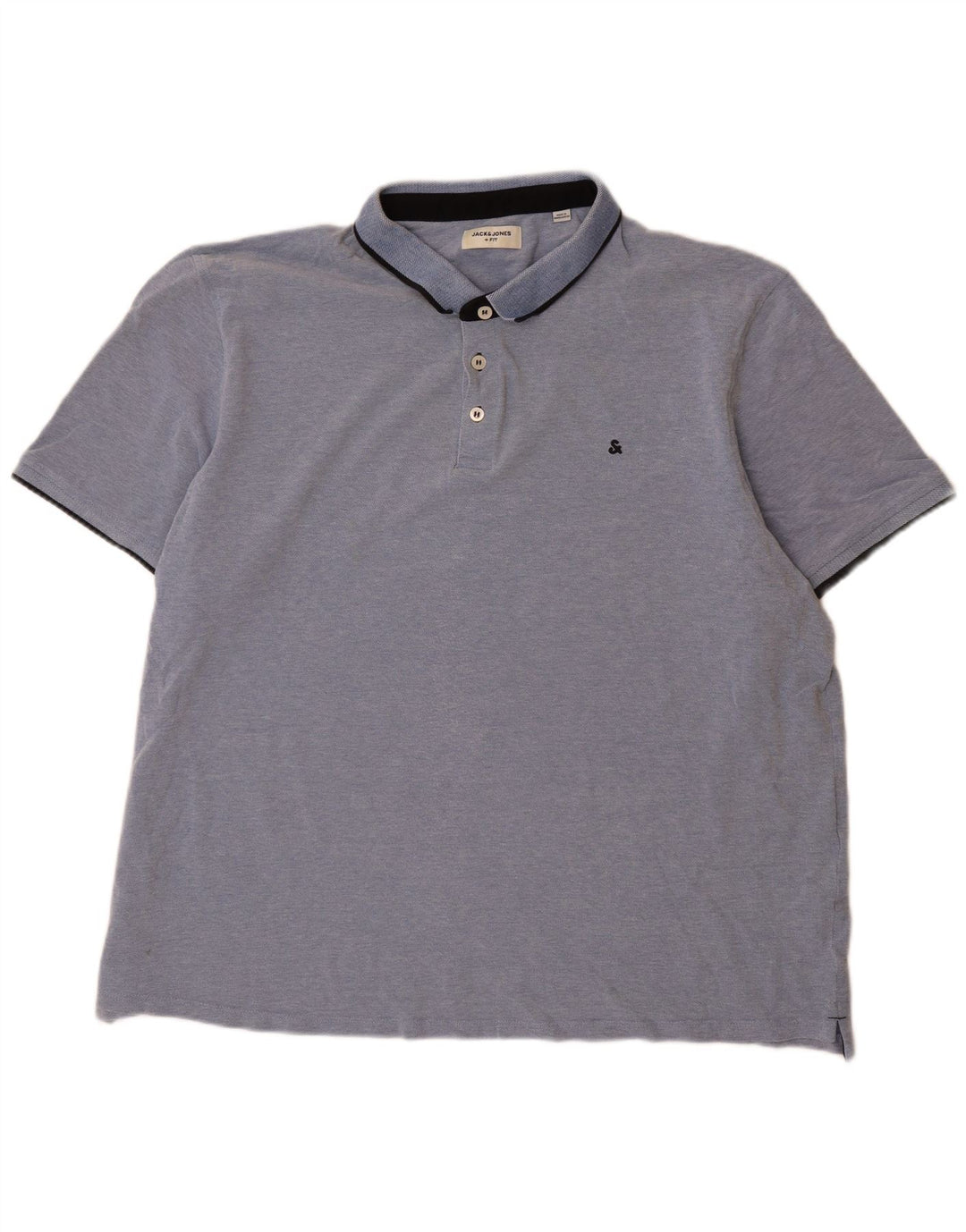 Мужская рубашка-поло Jack & Jones 3XL, синяя, хлопок