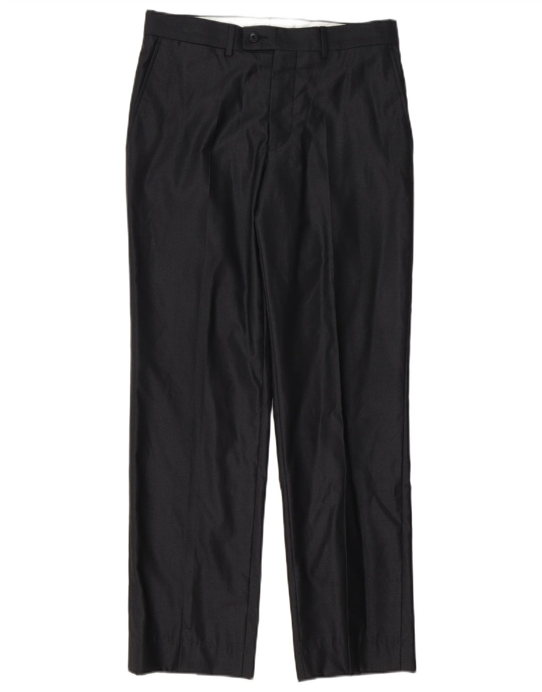 Мужские прямые костюмные брюки Zara EU 38, маленькие W30 L30, черные, полиэстер