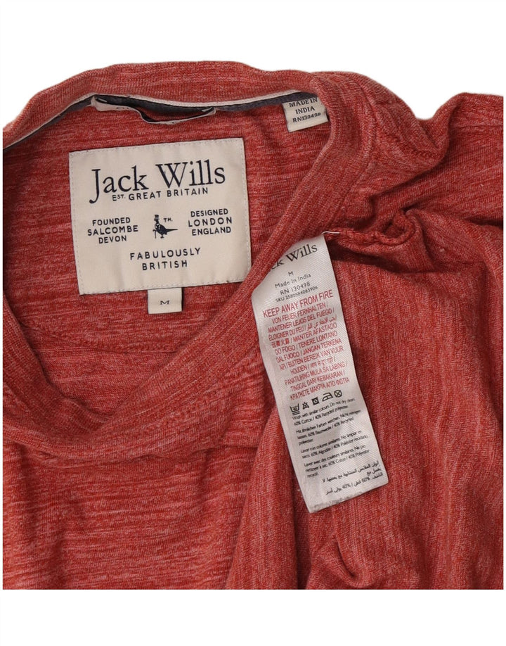 Мужская футболка Jack Wills из хлопка в темно-бордовую полоску среднего размера