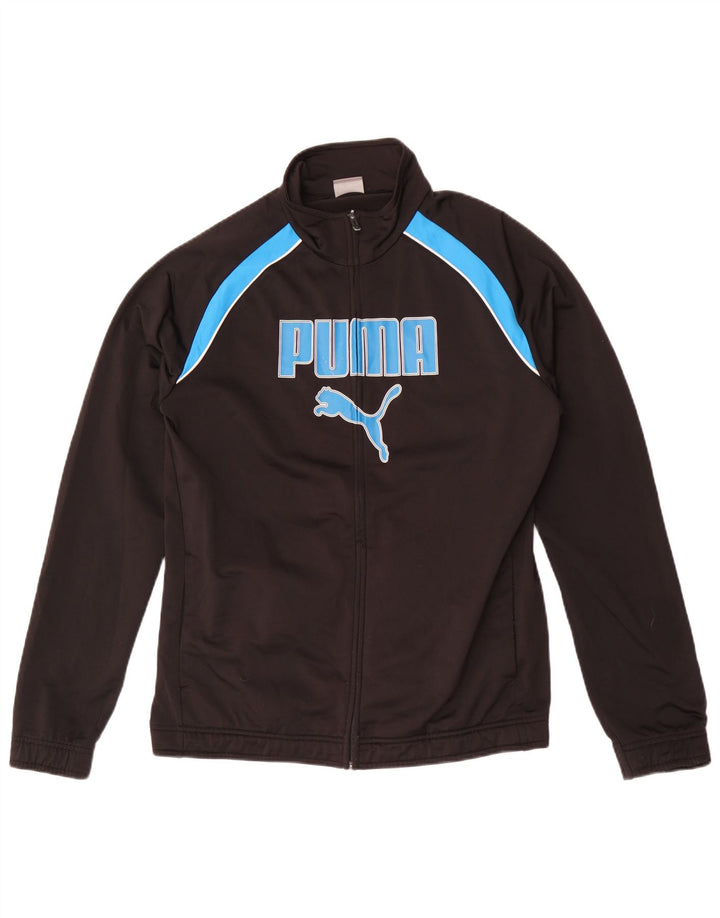 Мужской спортивный костюм Puma с графическим рисунком, верхняя куртка, средний черный, полиэстер с цветными блоками