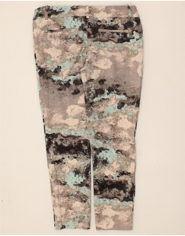 MOSSIMO Womens Slim Cropped Trousers US 10 Large W32 L25 Grey Tie Dye Vintage Mossimo and Second-Hand Mossimo from Messina Hembry 