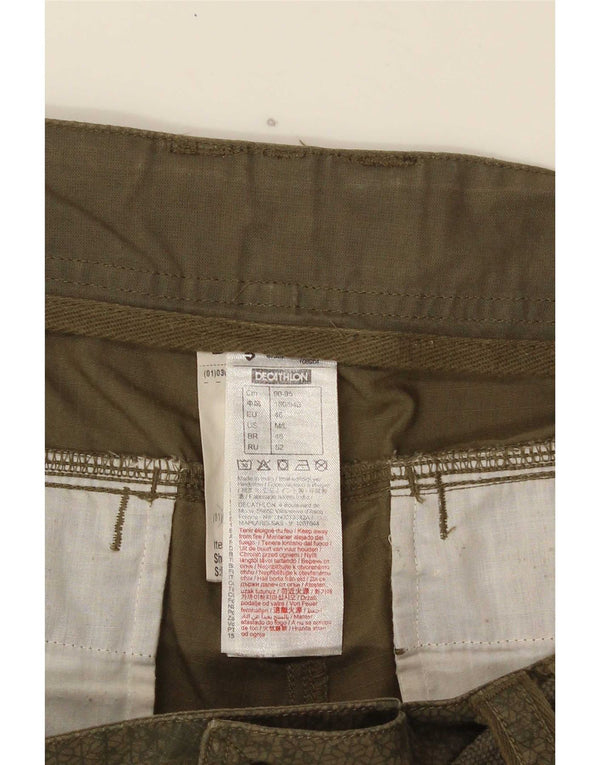 Decathlon Женские шорты карго IT 52 XL W36 Хаки, хлопок с геометрическим рисунком