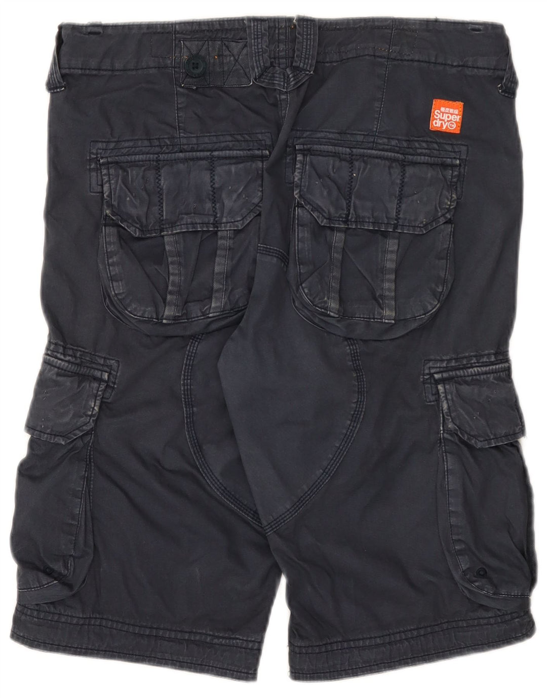 Superdry Мужские шорты-карго, маленькие W32, темно-синие, хлопок